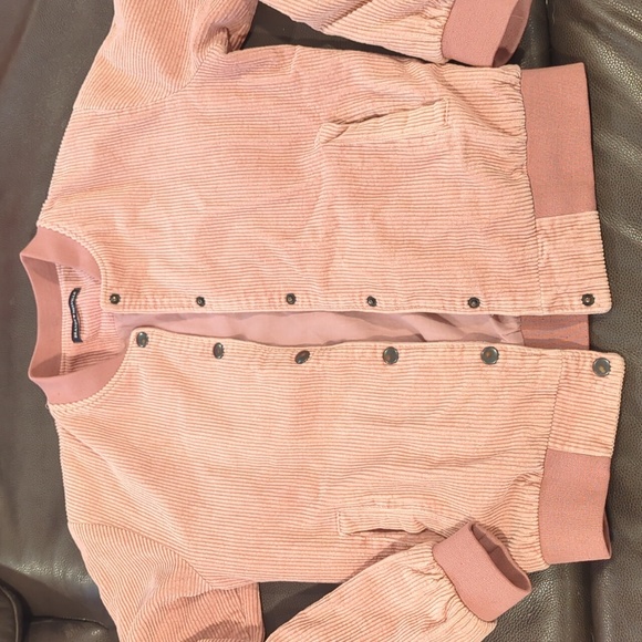 Brandy Melville Blush Pink Corduroy Button Jacket - Picture 2 of 8